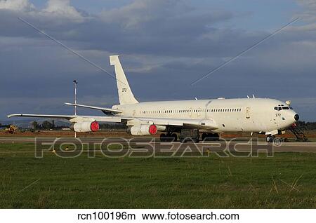 Boeing 707 from the Israeli Air Force at Decimomannu Air Base Italy. View Large Photo Image Picture - Boeing 707 from the Israeli Air Force at Decimomannu Air Base Italy.. Fotosearch