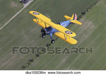 Picture - Boeing Stearman Model 75 Kaydet in U. S. Army colors.. Fotosearch