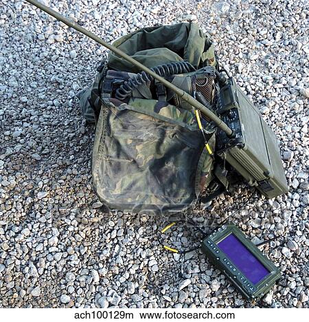Picture - Bowman radio set used by the British Armed Forces for tactical communications.. Fotosearch