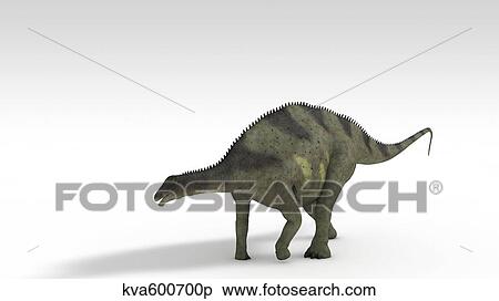 Brachytrachelopan dinosaur, white background. View Large Illustration Stock Illustration - Brachytrachelopan dinosaur, white background.. Fotosearch