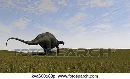 Brachytrachelopan walking across prehistoric grasslands. View Large Illustration Stock Illustration - Brachytrachelopan walking across prehistoric grasslands.. Fotosearch