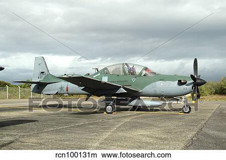 Picture - Brazilian Air Force A-29B Super Tucano at Natal Air Force Base, Brazil.. Fotosearch