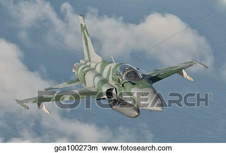 Picture - Brazilian Air Force F-5 in flight over Brazil.. Fotosearch