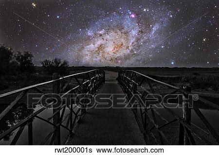 Bridge on a distant planet near the Triangulum Galaxy. View Large Photo Image Stock Photograph - Bridge on a distant planet near the Triangulum Galaxy.. Fotosearch