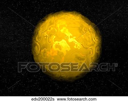Bright sun shining in the universe with starry background. View Large Illustration Stock Illustration - Bright sun shining in the universe with starry background.. Fotosearch