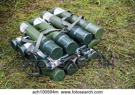 British Army 81mm mortar rounds in their containers stacked. View Large Photo Image Picture - British Army 81mm mortar rounds in their containers stacked.. Fotosearch