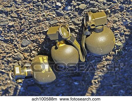 British L2 hand grenades primed ready to use. View Large Photo Image Picture - British L2 hand grenades primed ready to use.. Fotosearch