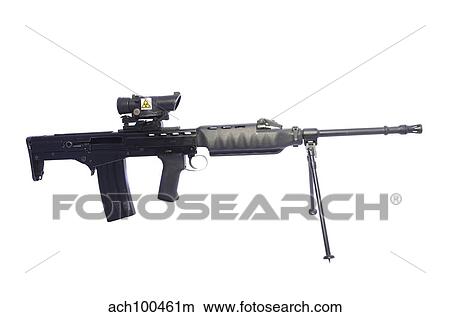 British prototype 4. 56mm light support weapon. View Large Photo Image Picture - British prototype 4. 56mm light support weapon.. Fotosearch