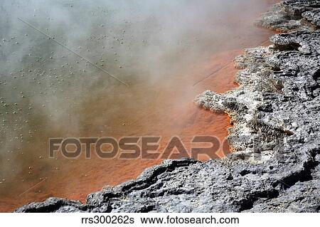 Bubbles rising in Champagne Pool hot spring, Wai-O-Tapu Geothermal area, New Zealand. View Large Photo Image Stock Photograph - Bubbles rising in Champagne Pool hot spring, Wai-O-Tapu Geothermal area, New Zealand.. Fotosearch