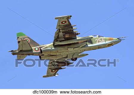 Bulgarian Air Force Su-25 taking off. View Large Photo Image Picture - Bulgarian Air Force Su-25 taking off.. Fotosearch