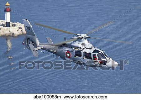 Bulgarian Navy Eurocopter AS-565MB Panther over Black Sea. View Large Photo Image Picture - Bulgarian Navy Eurocopter AS-565MB Panther over Black Sea.. Fotosearch