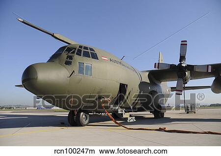 C-130 Hercules from the Austrian Air Force refueling. View Large Photo Image Picture - C-130 Hercules from the Austrian Air Force refueling.. Fotosearch