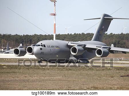C-17A Globemaster at Ramstein Air Base, Germany. View Large Photo Image Picture - C-17A Globemaster at Ramstein Air Base, Germany.. Fotosearch