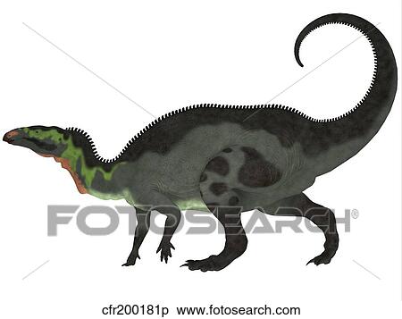 Stock Illustration - Camptosaurus, a herbivorous dinosaur from the Late Jurassic Period.. Fotosearch