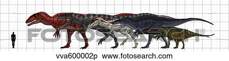 Carcharodontosauridae size chart. View Large Illustration Stock Illustration - Carcharodontosauridae size chart.. Fotosearch