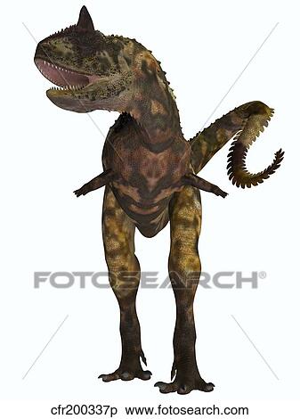 Carnotaurus dinosaur. View Large Illustration Stock Illustration - Carnotaurus dinosaur.. Fotosearch