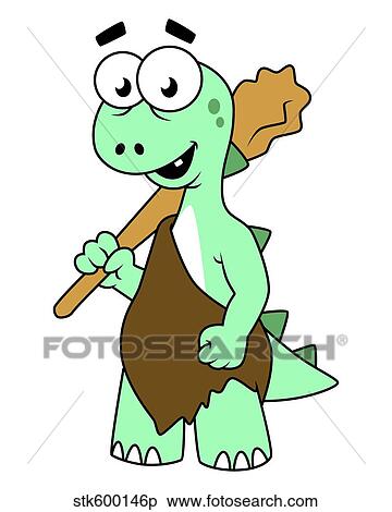 Cartoon illustration of a Tyrannosaurus Rex caveman. View Large Illustration Stock Illustration - Cartoon illustration of a Tyrannosaurus Rex caveman.. Fotosearch