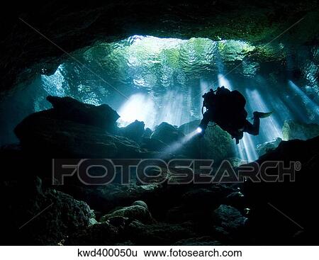 Cenote diver enters Taj mahal cavern on Yucatan peninsula in Mexico. View Large Photo Image Stock Photograph - Cenote diver enters Taj mahal cavern on Yucatan peninsula in Mexico.. Fotosearch