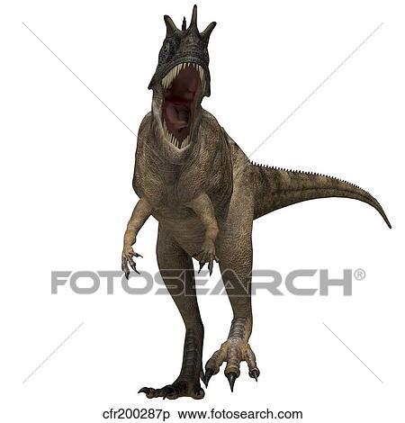 Ceratosaurus dinosaur from the Jurassic Period. View Large Illustration Stock Illustration - Ceratosaurus dinosaur from the Jurassic Period.. Fotosearch