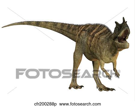 Ceratosaurus dinosaur from the Jurassic Period. View Large Illustration Stock Illustration - Ceratosaurus dinosaur from the Jurassic Period.. Fotosearch
