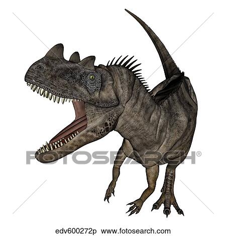 Ceratosaurus dinosaur roaring. View Large Illustration Stock Illustration - Ceratosaurus dinosaur roaring.. Fotosearch