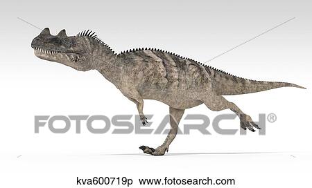 Ceratosaurus dinosaur, white background. View Large Illustration Stock Illustration - Ceratosaurus dinosaur, white background.. Fotosearch