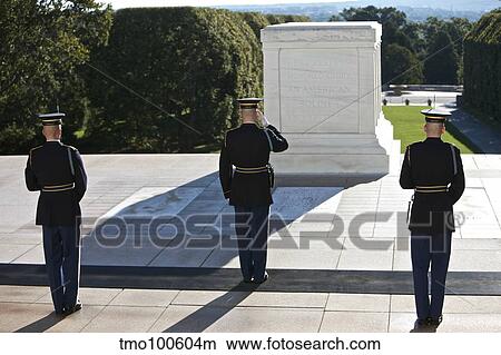 Picture - Changing of guard at Arlington National Cemetery.. Fotosearch
