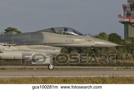 Picture - Chilean Air Force F-16 at Natal Air Force Base, Brazil.. Fotosearch
