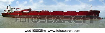 Picture - Christoffer Oldendorff transiting through Buffalo Bayou toward the Port of Houston, Texas.. Fotosearch