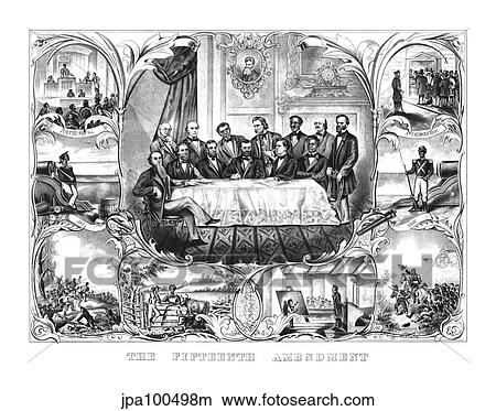 Civil War era print of President Ulysses Grant signing the 15th Amendment. View Large Illustration Stock Illustration - Civil War era print of President Ulysses Grant signing the 15th Amendment.. Fotosearch
