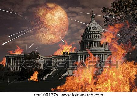 Close approach of Nibiru, Planet X, over the U. S. Capitol building. View Large Illustration Stock Illustration - Close approach of Nibiru, Planet X, over the U. S. Capitol building.. Fotosearch