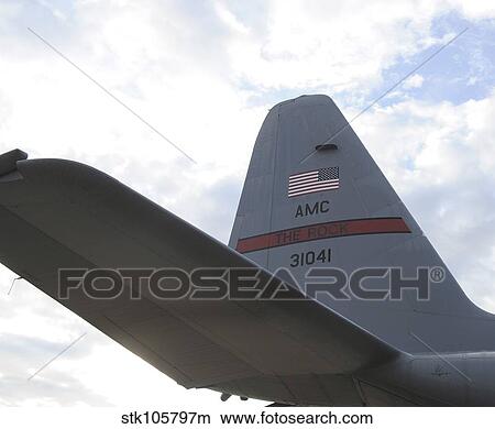 Picture - Close-up of a C-130 Hercules tail assembly.. Fotosearch