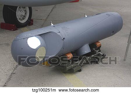 Close-up of a Rafael Reccelite reconnaissance pod. View Large Photo Image Picture - Close-up of a Rafael Reccelite reconnaissance pod.. Fotosearch