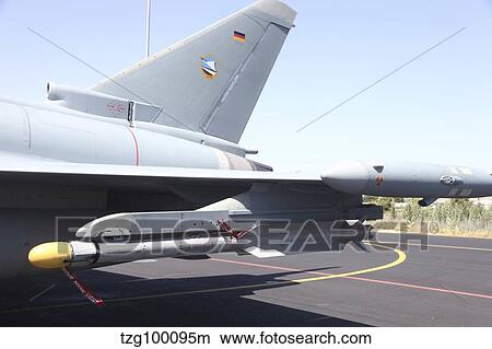 Close-up of an IRIS-T missile on a German Eurofighter. View Large Photo Image Picture - Close-up of an IRIS-T missile on a German Eurofighter.. Fotosearch
