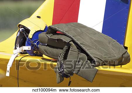 Picture - Close-up of pilot gear on the wing of a T-6 Texan.. Fotosearch