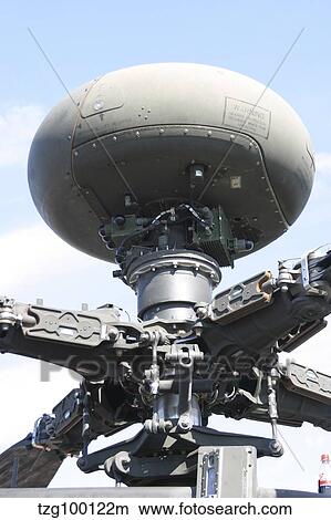 Close-up of the AH-64 Apache AN/APG-78 Longbow Fire Control Radar. View Large Photo Image Picture - Close-up of the AH-64 Apache AN/APG-78 Longbow Fire Control Radar.. Fotosearch