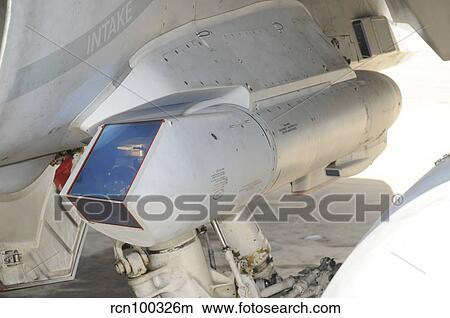 Close-up of the AN/AAQ-33 Sniper targeting pod. View Large Photo Image Picture - Close-up of the AN/AAQ-33 Sniper targeting pod.. Fotosearch