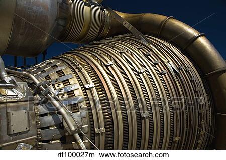 Picture - Close-up view of a rocket engine.. Fotosearch