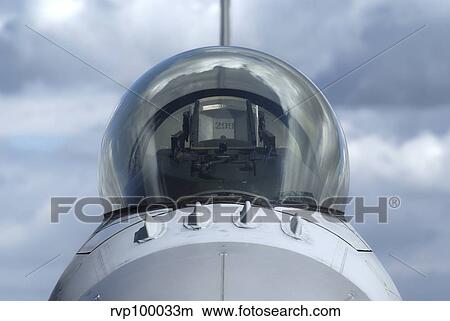 Close-up view of the canopy on a F-16A Fighting Falcon. View Large Photo Image Picture - Close-up view of the canopy on a F-16A Fighting Falcon.. Fotosearch