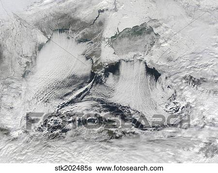 Stock Photograph - Cloud formation over the Black Sea.. Fotosearch