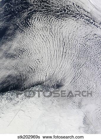 Cloud patterns and sea ice in the Southern Ocean. View Large Photo Image Stock Photograph - Cloud patterns and sea ice in the Southern Ocean. . Fotosearch