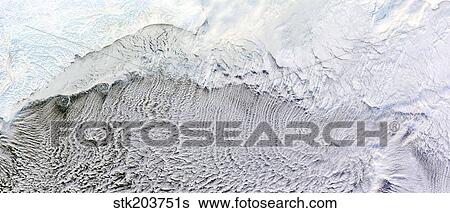 Cloud streets over the Bering Sea. View Large Photo Image Stock Photograph - Cloud streets over the Bering Sea.. Fotosearch