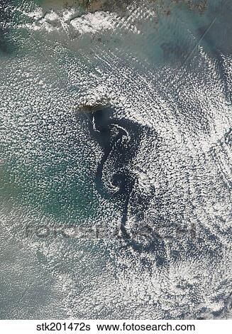 Cloud vortices off Cheju Do, South Korea. View Large Photo Image Stock Photograph - Cloud vortices off Cheju Do, South Korea.. Fotosearch