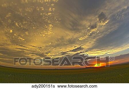 Cloudscape at sunset, Alberta, Canada. View Large Photo Image Stock Photograph - Cloudscape at sunset, Alberta, Canada.. Fotosearch