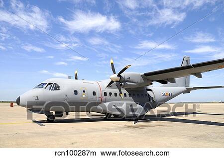 CN-235 transport aircraft of the Spanish Air Force. View Large Photo Image Picture - CN-235 transport aircraft of the Spanish Air Force.. Fotosearch