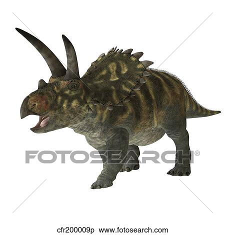 Stock Illustration - Coahuilaceratops dinosaur. Fotosearch