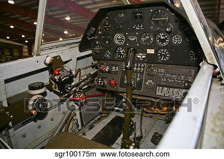 Cockpit of a P-40E Warhawk. View Large Photo Image Picture - Cockpit of a P-40E Warhawk.. Fotosearch