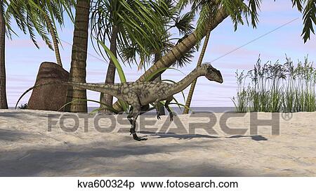 Coelophysis in a prehistoric environment. View Large Illustration Stock Illustration - Coelophysis in a prehistoric environment.. Fotosearch