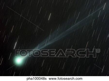 Comet Lemmon and its beautiful tail. View Large Photo Image Stock Photograph - Comet Lemmon and its beautiful tail.. Fotosearch
