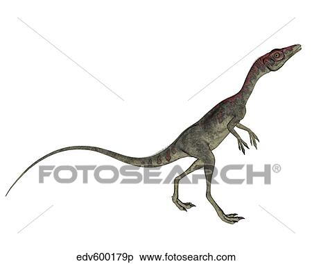 Compsognathus dinosaur. View Large Illustration Stock Illustration - Compsognathus dinosaur.. Fotosearch